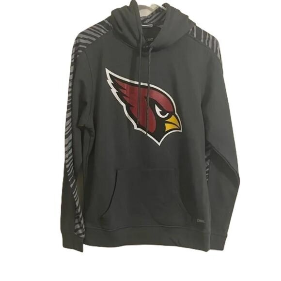 NFL Team Apparel Arizona Cardinals Dark Gray Hoodie with Bold Logo - Picture 1 of 4